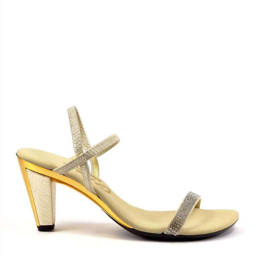 NEW ONEX women's iced heel sandals in platinum